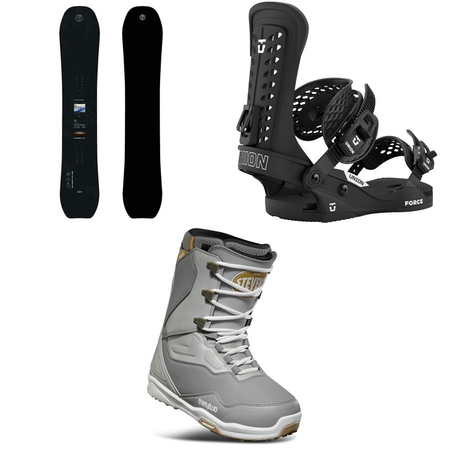 Public Snowboards Research Snowboard + Union Force Classic Snowboard Bindings + thirtytwo TM-2 Snowboard Boots 2026