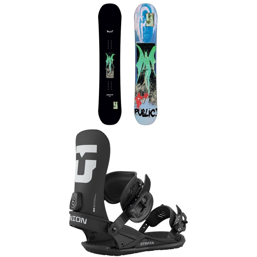 Public Snowboards Statement Snowboard + Union Strata Snowboard Bindings 2026