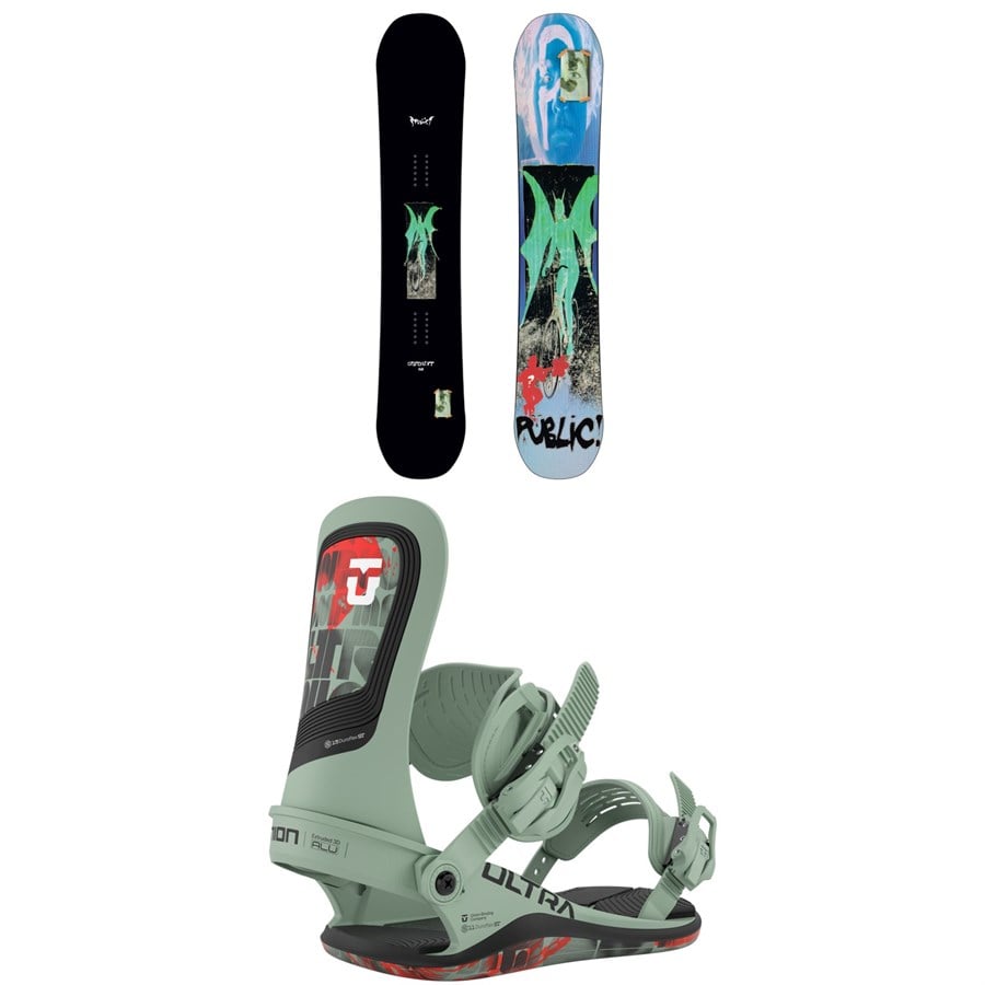 Public Snowboards Statement Snowboard + Union Ultra Snowboard Bindings 2026