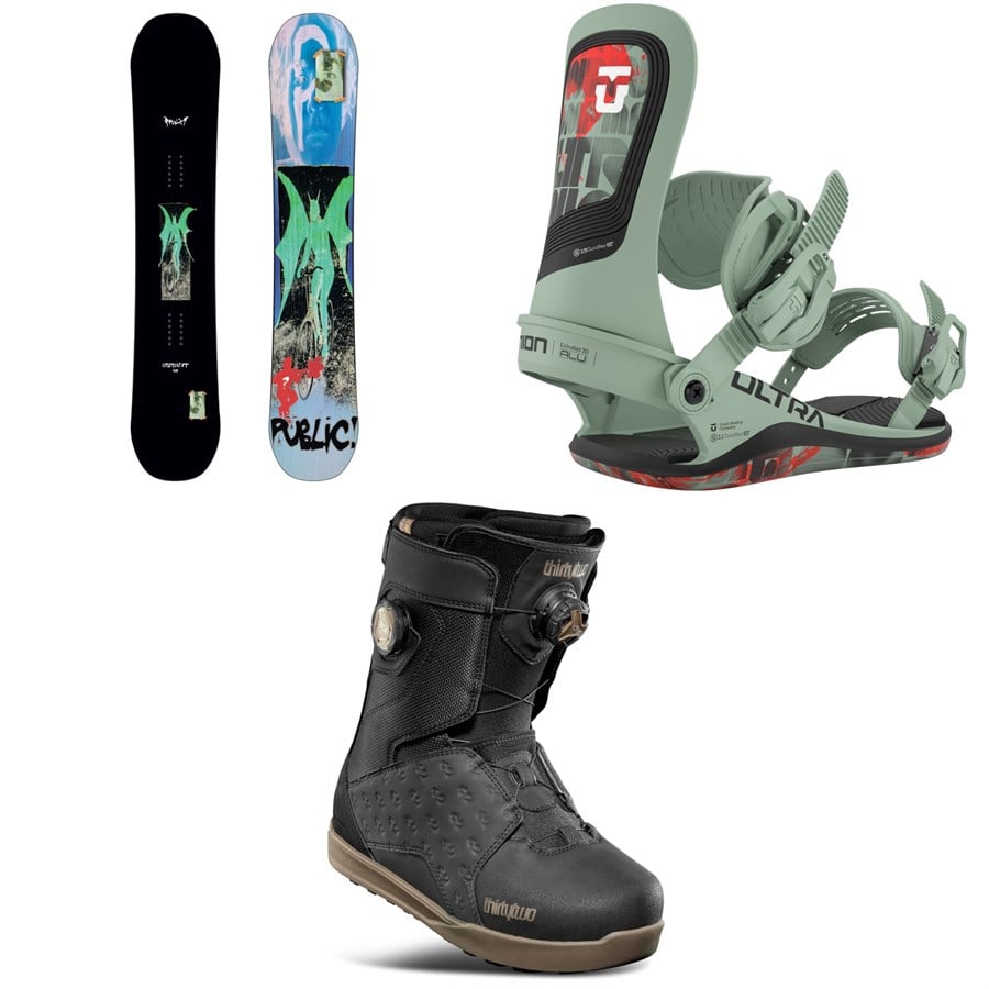 Public Snowboards Statement Snowboard + Union Ultra Snowboard Bindings + thirtytwo Lashed Double Boa Snowboard Boots 2026