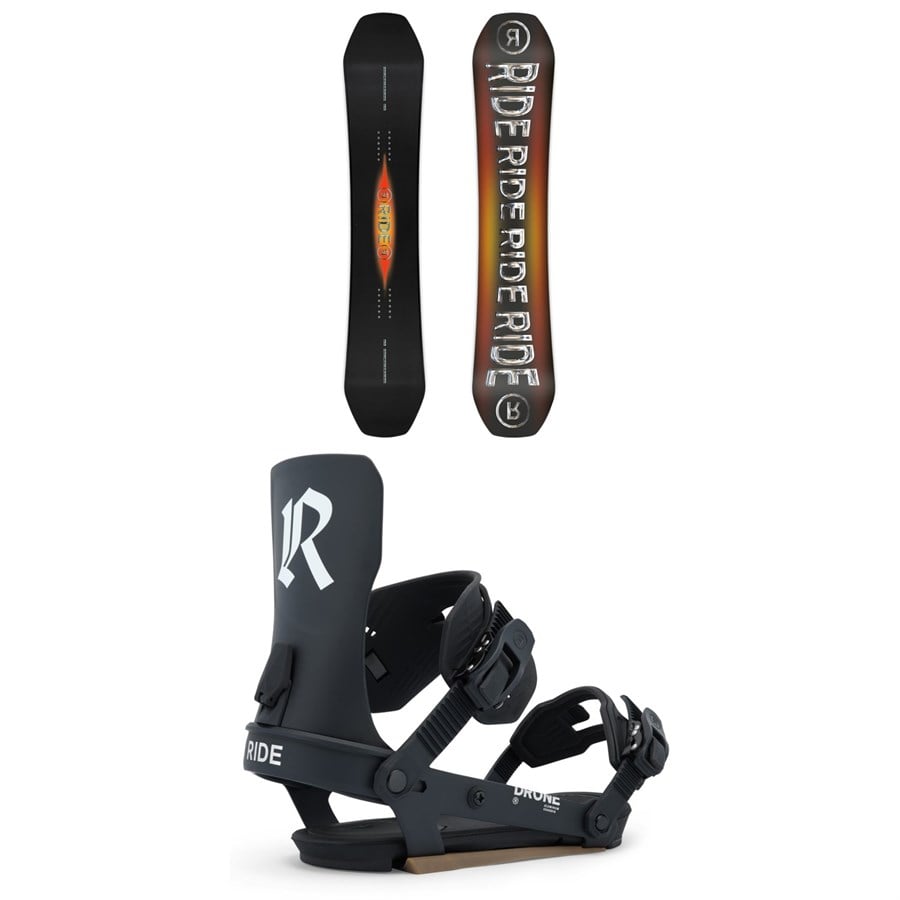 Ride Benchwarmer Snowboard + Drone Snowboard Bindings - Women's 2026
