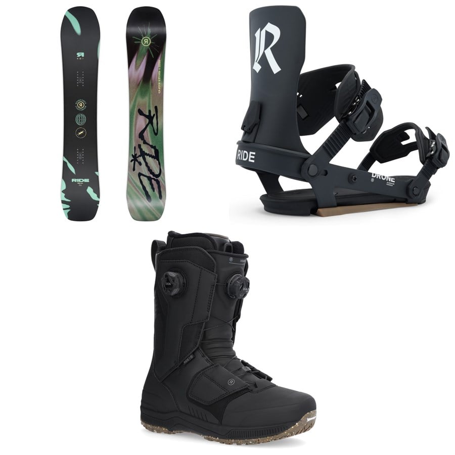 Ride Berzerker Snowboard + Drone Snowboard Bindings + Insano Snowboard Boots 2026