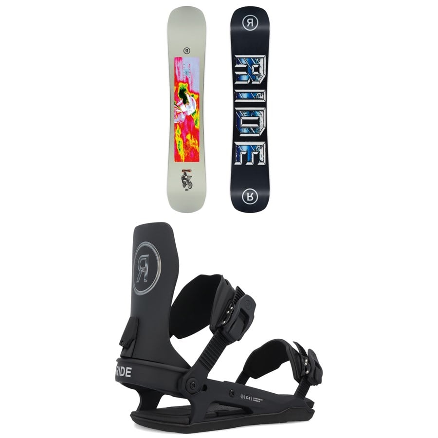 Ride Burnout Snowboard + C-6 Snowboard Bindings 2026