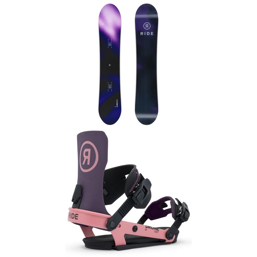 Ride Compact Snowboard + Drone Snowboard Bindings - Women's 2026