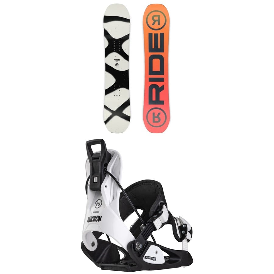 Ride Lowride Snowboard + Flow Micron Snowboard Bindings - Kids' 2026