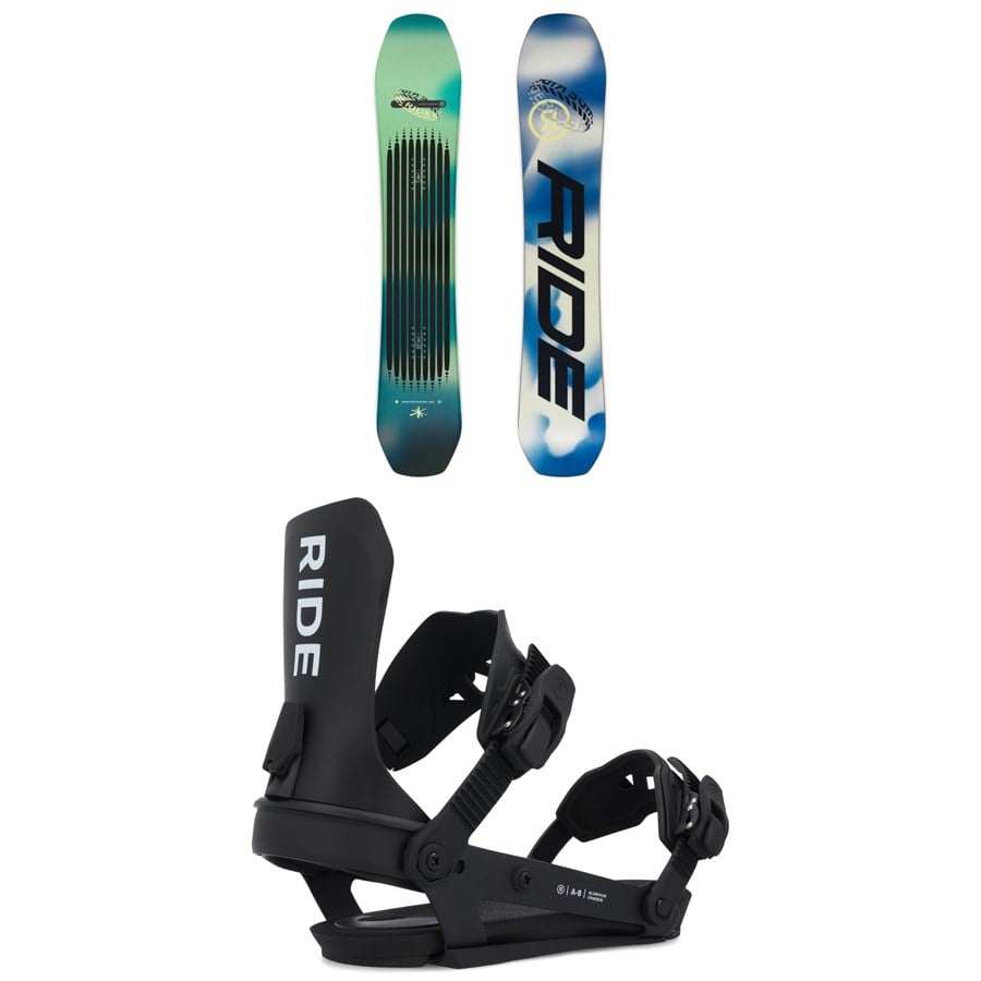 Ride Moderator Snowboard + A-8 Snowboard Bindings 2026
