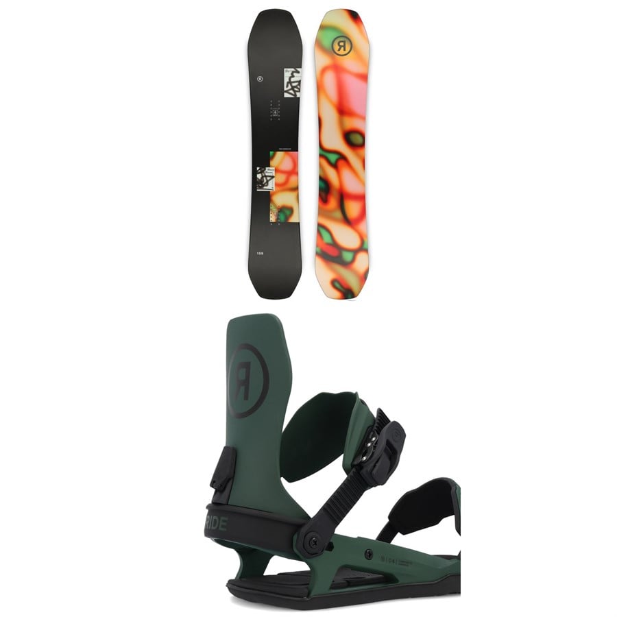 Ride Moderator Snowboard + C-6 Snowboard Bindings 2025