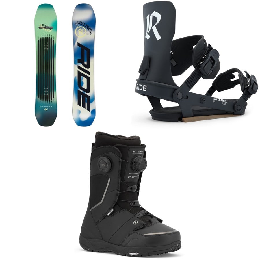 Ride Moderator Snowboard + Drone Snowboard Bindings + Hera Pro Snowboard Boots - Women's 2026