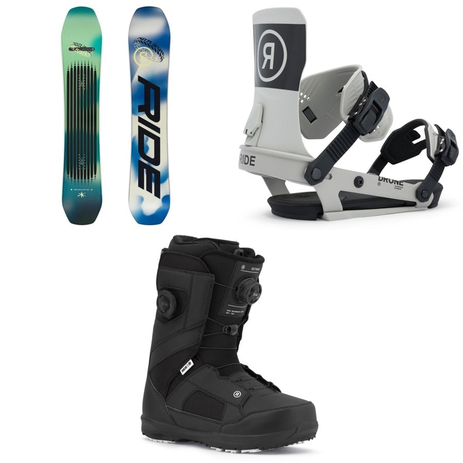 Ride Moderator Snowboard + Drone Snowboard Bindings + Octave Snowboard Boots 2026