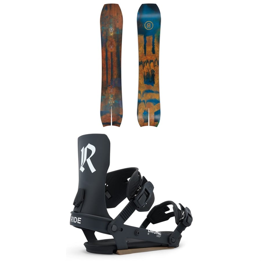 Ride MTNpig Snowboard + Drone Snowboard Bindings 2026