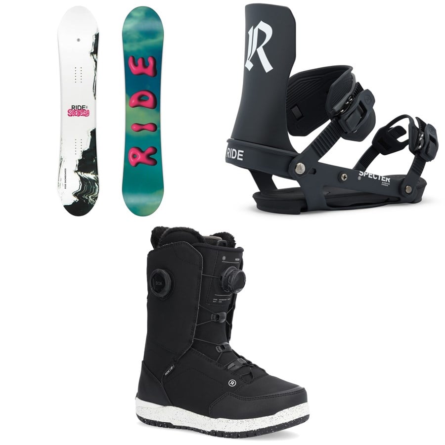 Ride Saturday Snowboard + Specter Snowboard Bindings + Hera Snowboard Boots - Women's 2026