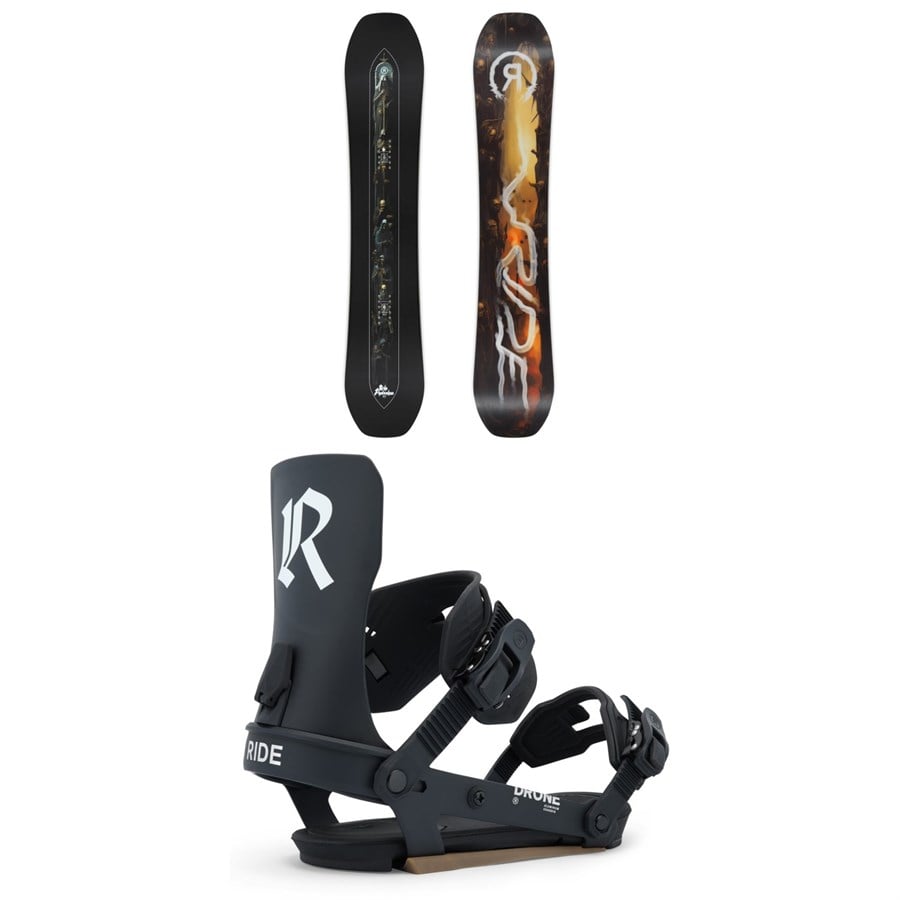 Ride Shadowban Snowboard + Drone Snowboard Bindings - Women's 2026