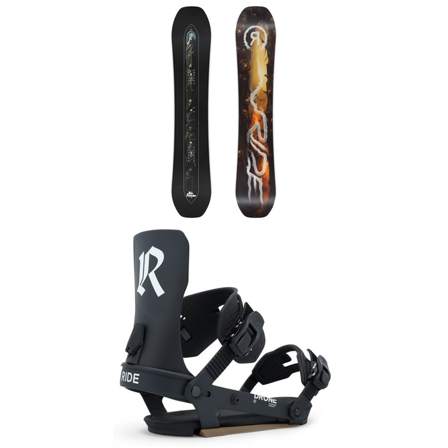 Ride Shadowban Snowboard + Drone Snowboard Bindings 2026