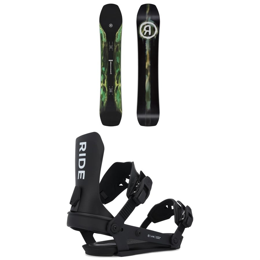 Ride Smokescreen Snowboard + A-8 Snowboard Bindings 2026