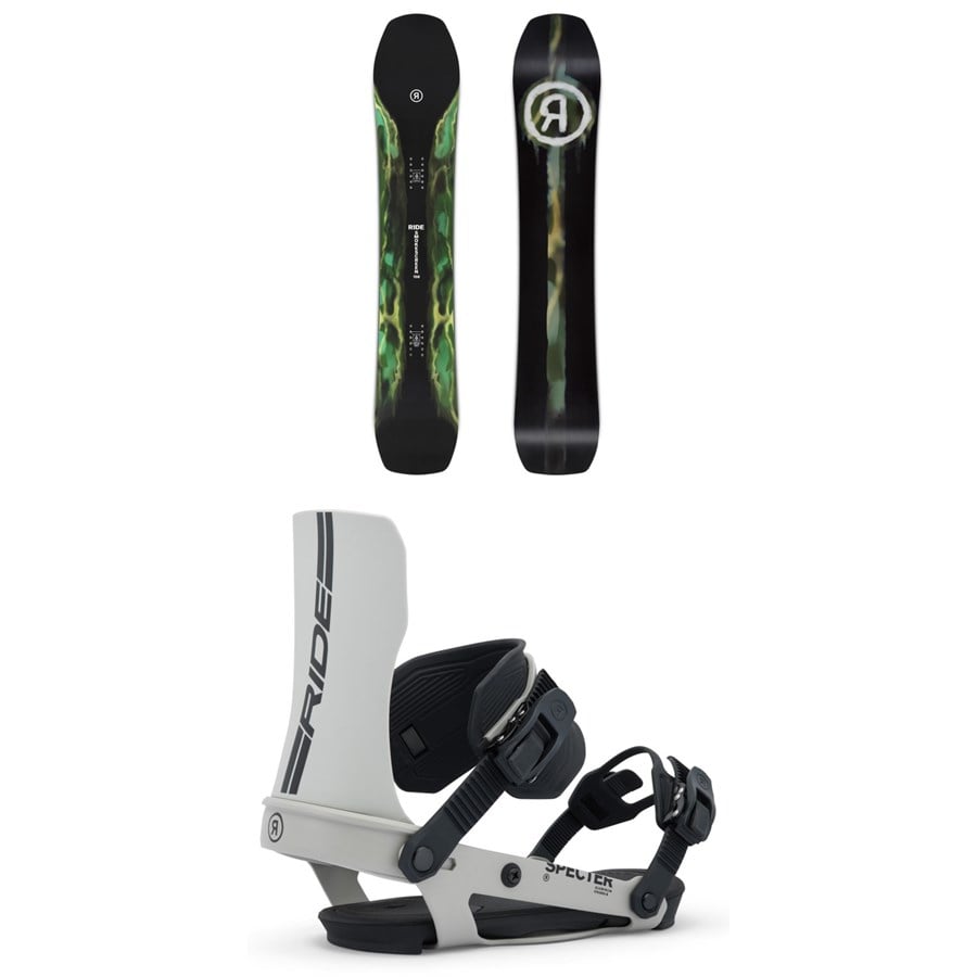 Ride Smokescreen Snowboard + Specter Snowboard Bindings 2026