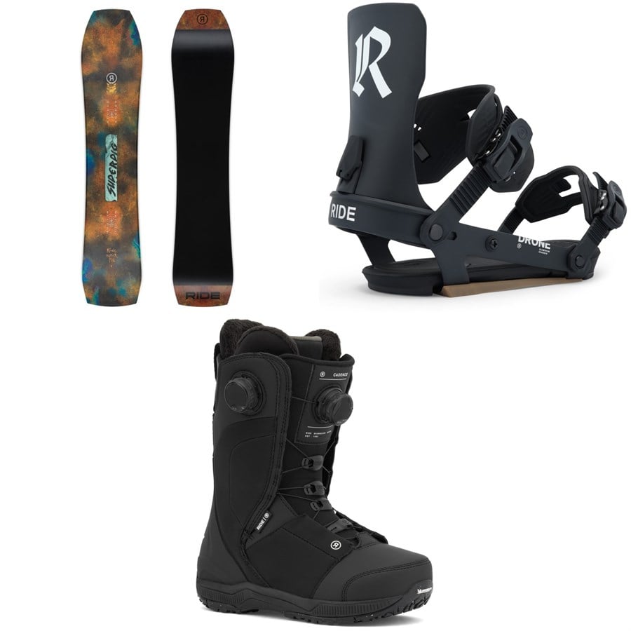 Ride Superpig Snowboard + Drone Snowboard Bindings + Cadence Snowboard Boots - Women's 2026