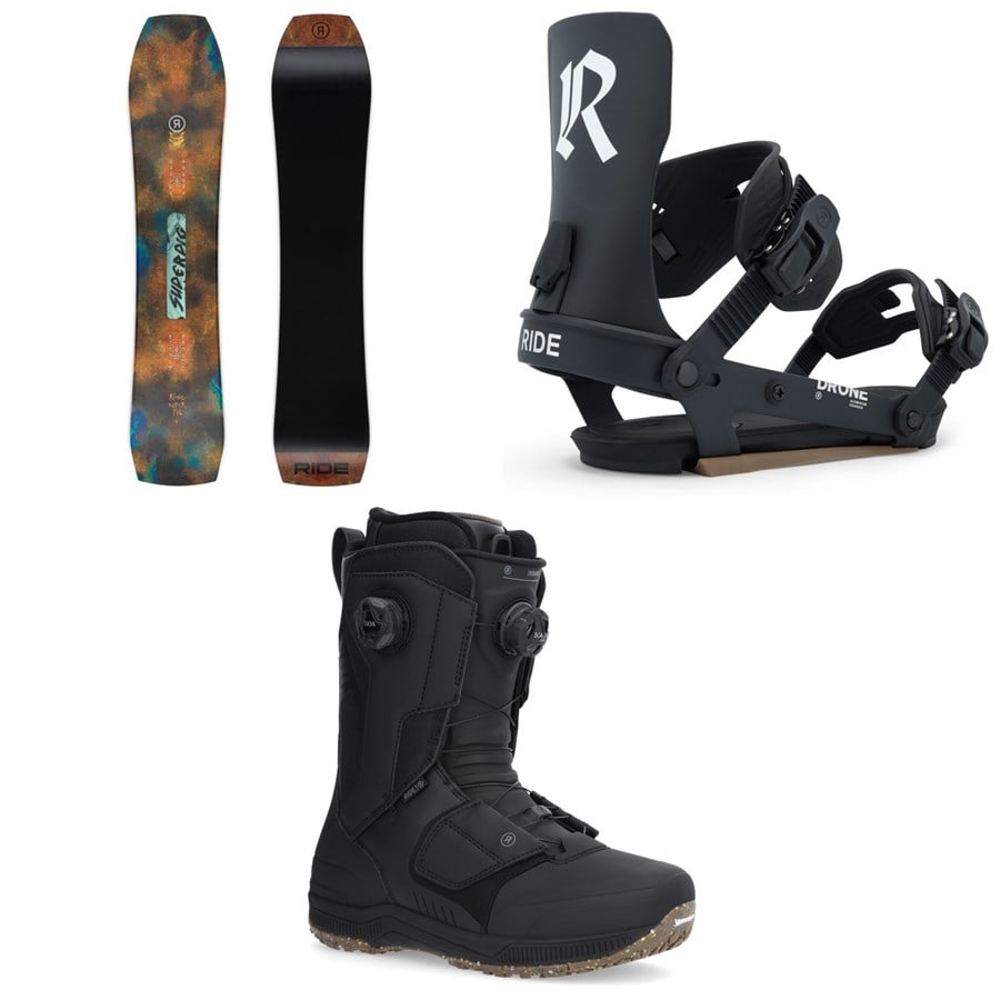 Ride Superpig Snowboard + Drone Snowboard Bindings + Insano Snowboard Boots 2026