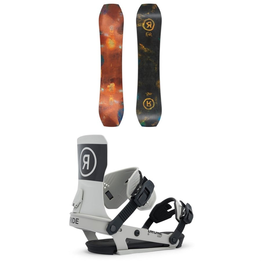 Ride Twinpig Snowboard + Drone Snowboard Bindings 2026