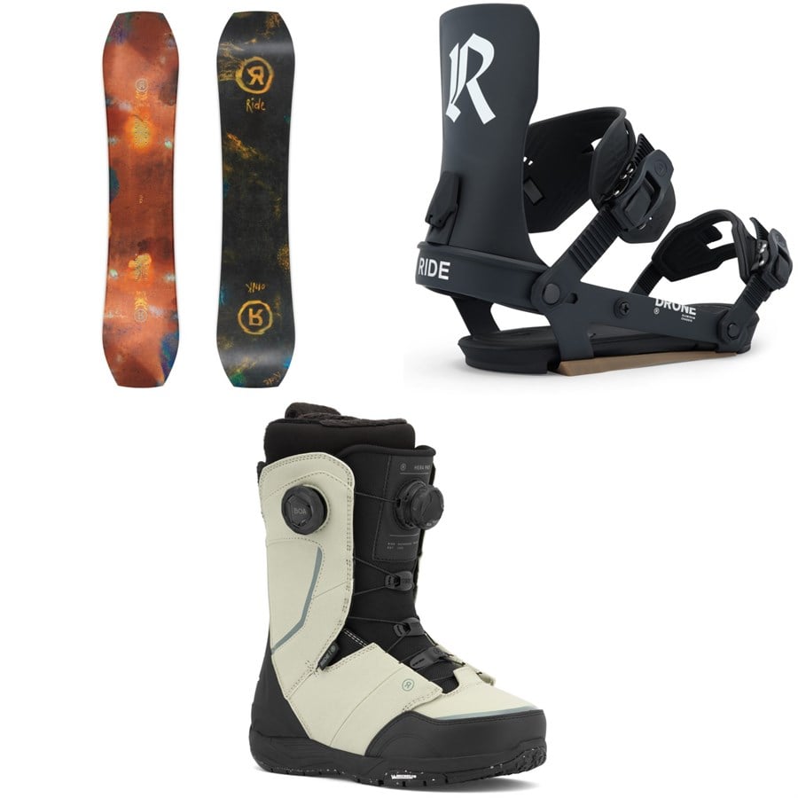 Ride Twinpig Snowboard + Drone Snowboard Bindings + Hera Pro Snowboard Boots - Women's 2026