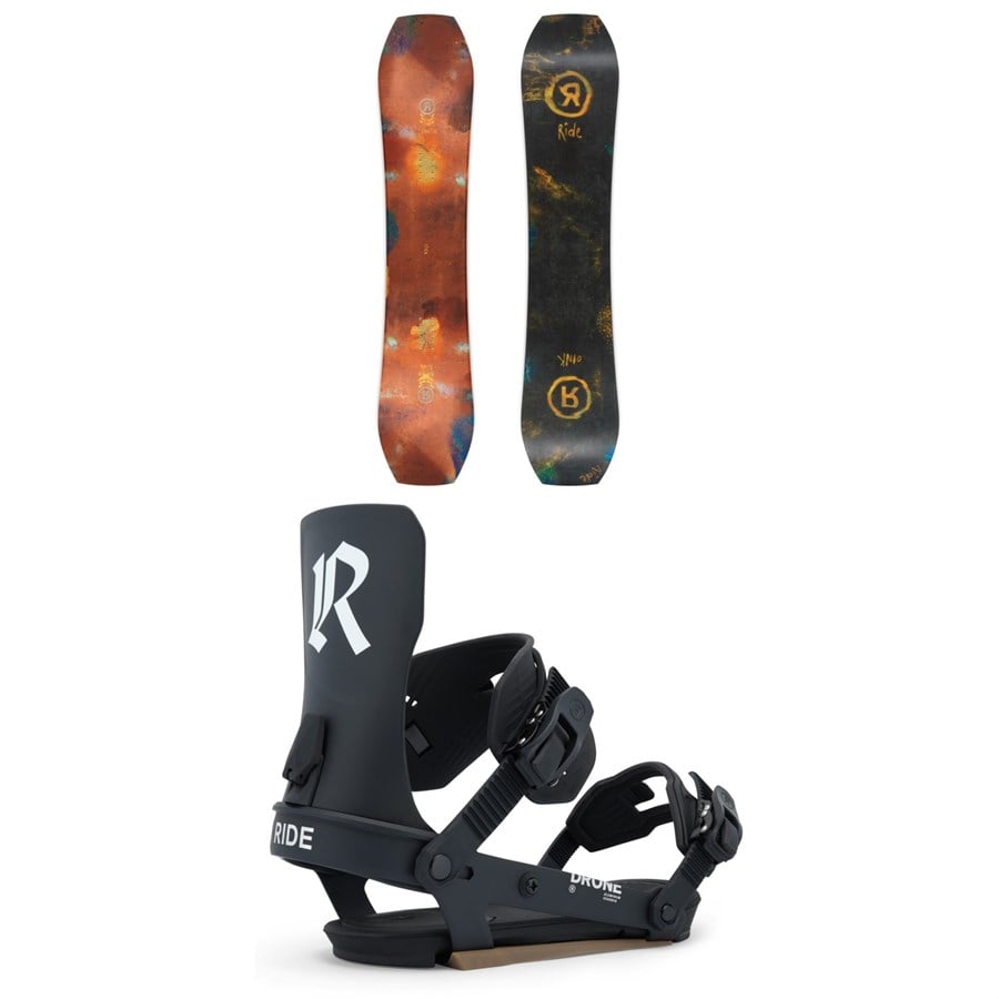 Ride Twinpig Snowboard + Drone Snowboard Bindings - Women's 2026