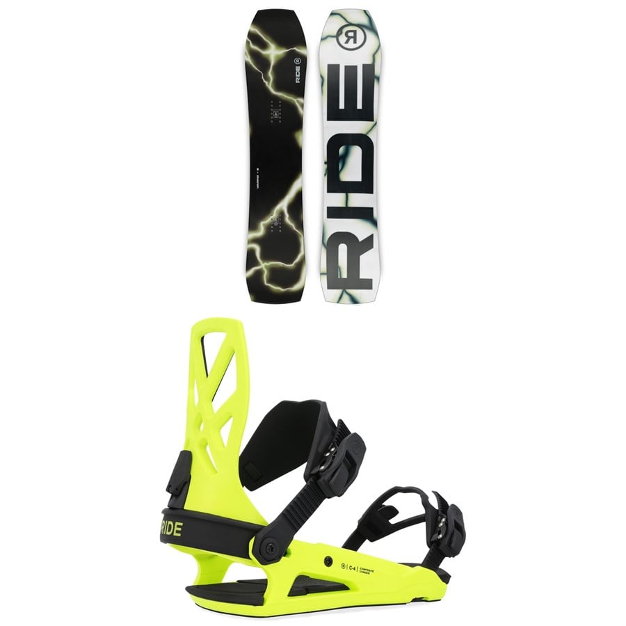 Ride Warpig Snowboard + C-4 Snowboard Bindings 2025