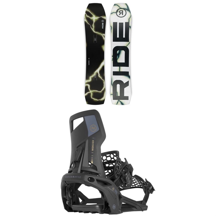Ride Warpig Snowboard + Nidecker Supermatic Snowboard Bindings 2025