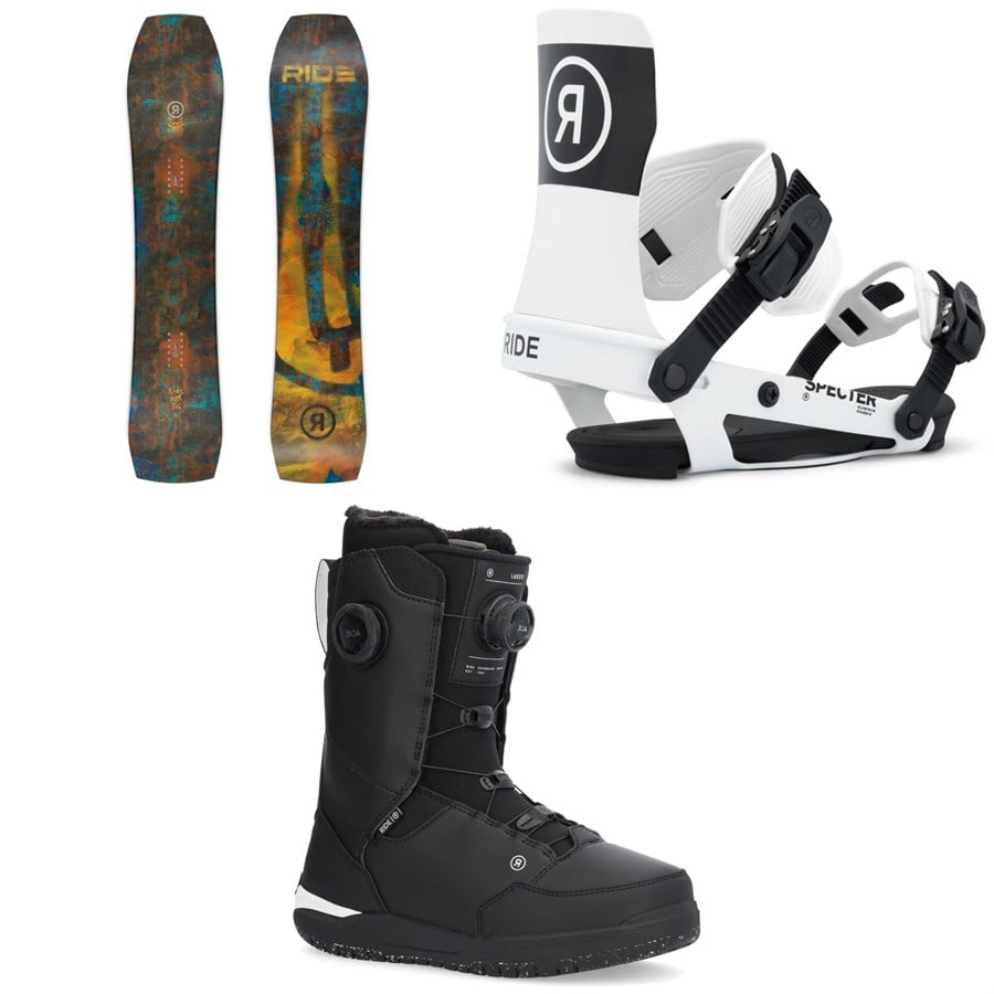 Ride Warpig Snowboard + Specter Snowboard Bindings + Lasso Boa Snowboard Boots 2026