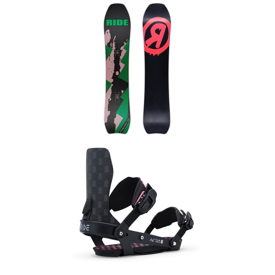Ride x Trevor Andrew Psychocandy Snowboard + A-6 x Trevor Andrew Snowboard Bindings