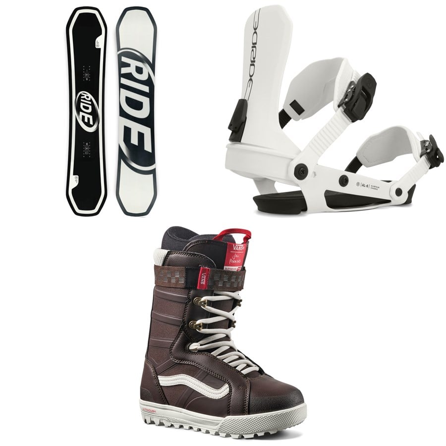 Ride Zero Snowboard + AL-6 Snowboard Bindings + Vans Hi-Standard Pro Snowboard Boots - Women's 2025