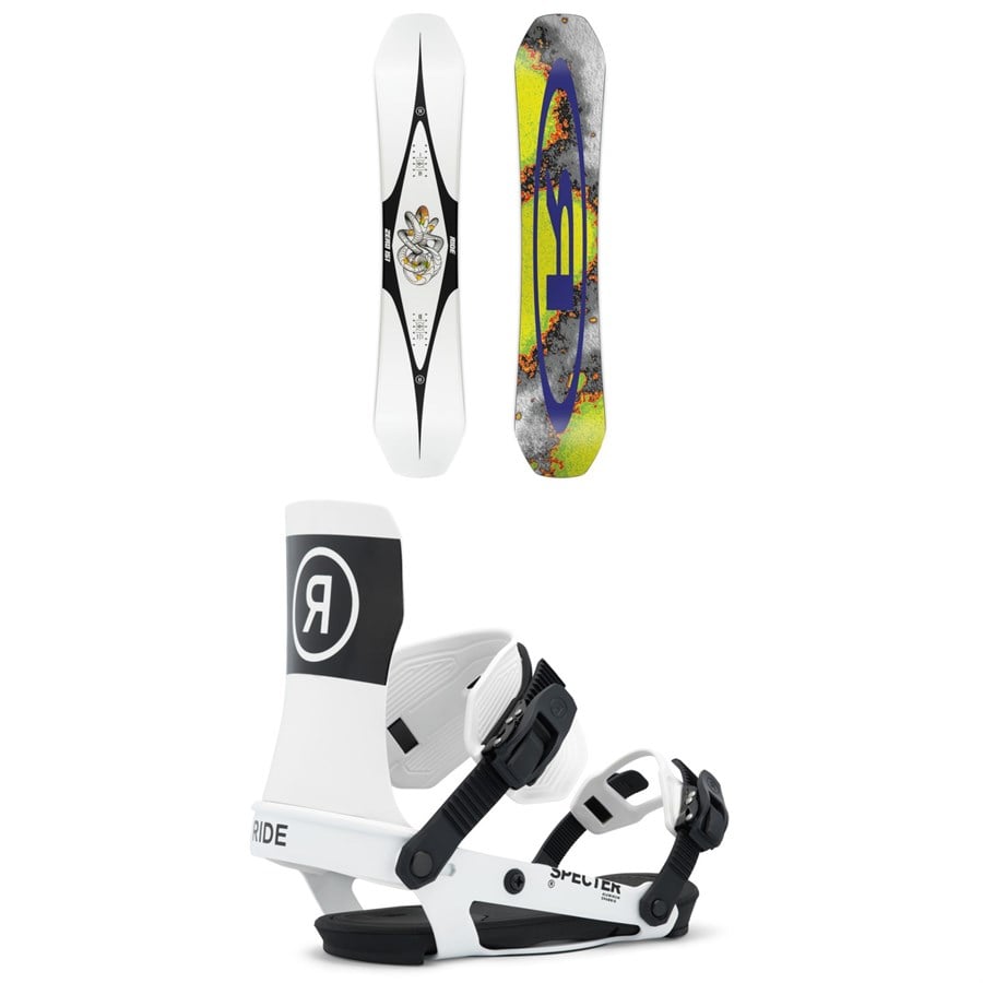 Ride Zero Snowboard + Specter Snowboard Bindings 2026
