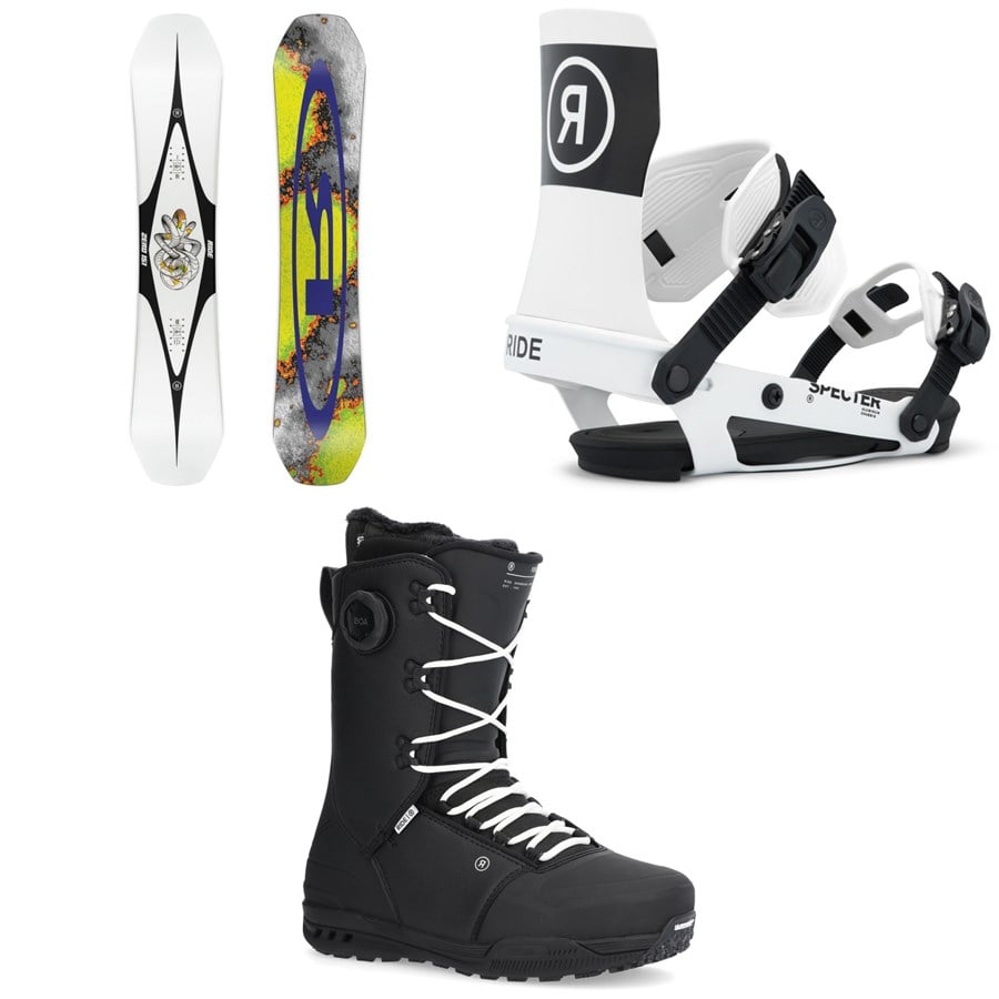 Ride Zero Snowboard + Specter Snowboard Bindings + Fuse Snowboard Boots 2026