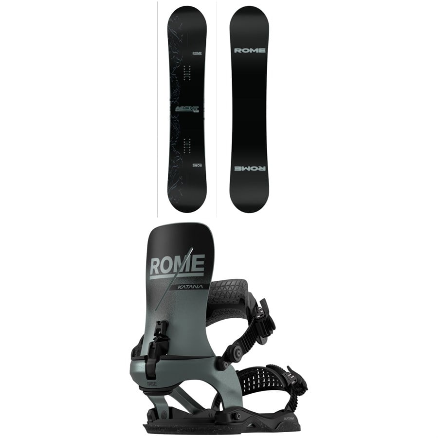 Rome Agent Pro Snowboard + Katana AW FASE Snowboard Bindings 2026