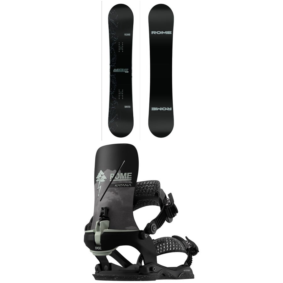 Rome Agent Pro Snowboard + Katana AW FASE x Stale Snowboard Bindings 2026