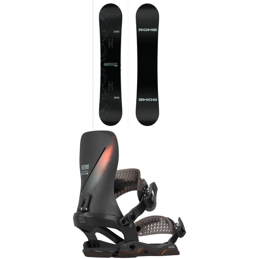 Rome Agent Pro Snowboard + Katana Pro AW Snowboard Bindings 2026