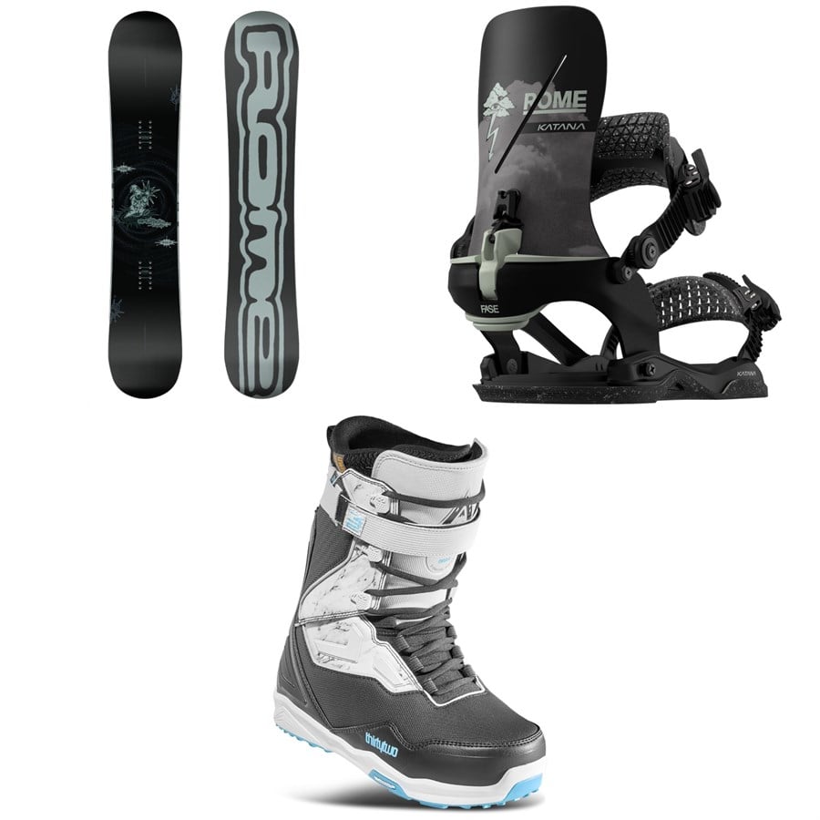 Rome Artifact Pro Snowboard + Katana AW FASE x Stale Snowboard Bindings + thirtytwo TM-2 XLT x Halldor Snowboard Boots 2026