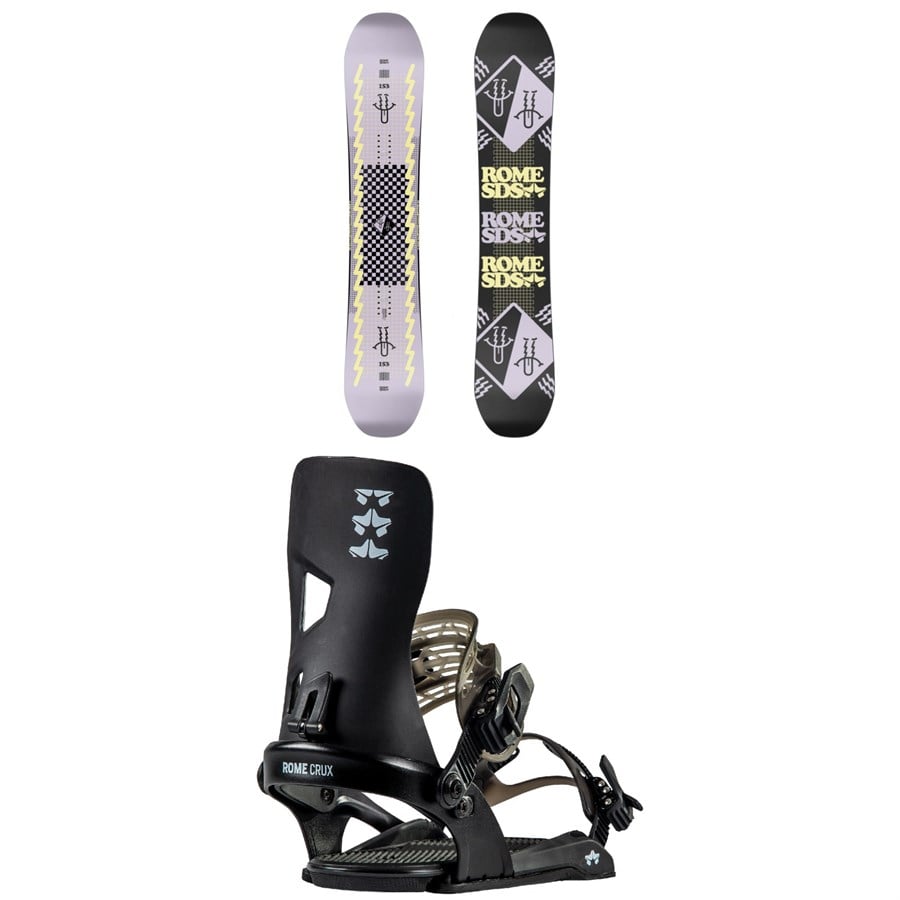 Rome Artifact Snowboard + Crux Snowboard Bindings