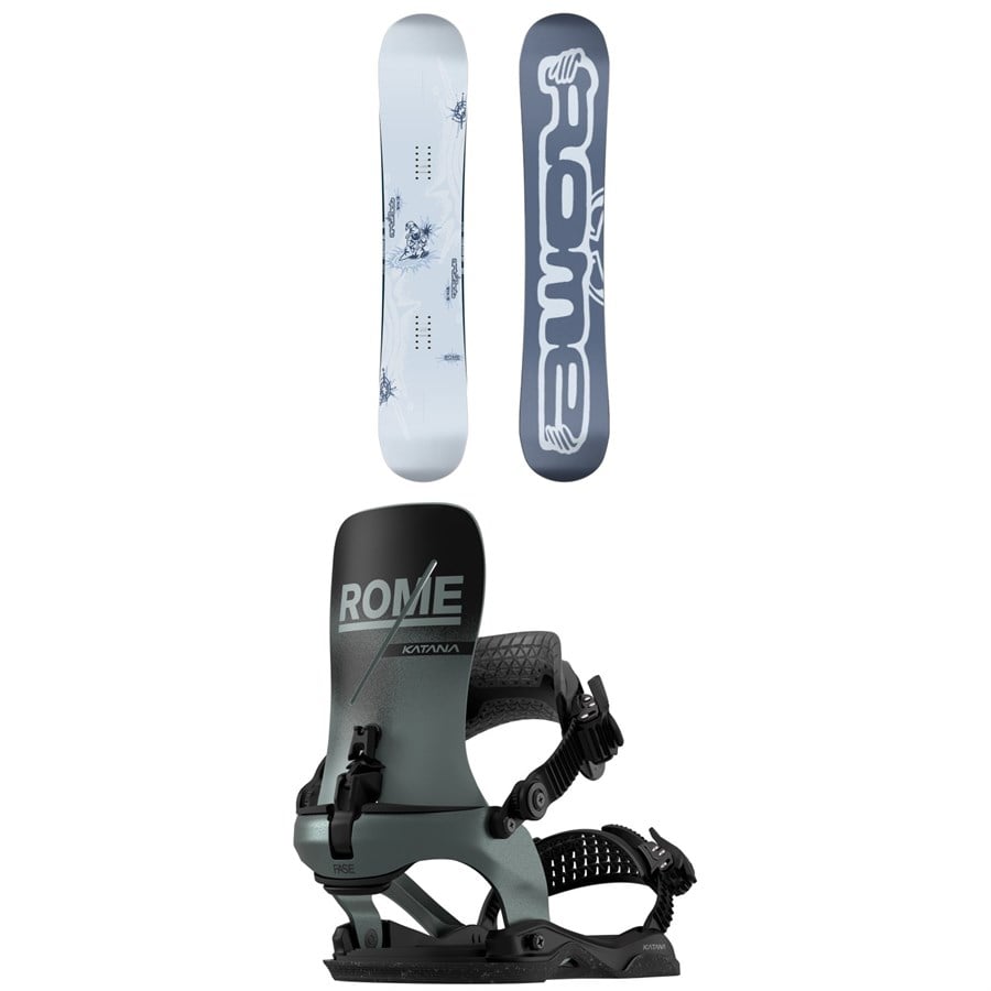 Rome Artifact Snowboard + Katana AW FASE Snowboard Bindings 2026