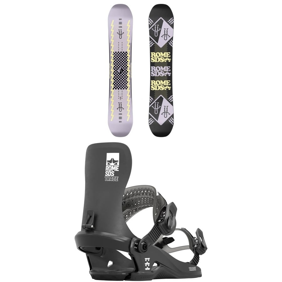 Rome Artifact Snowboard + Trace Snowboard Bindings