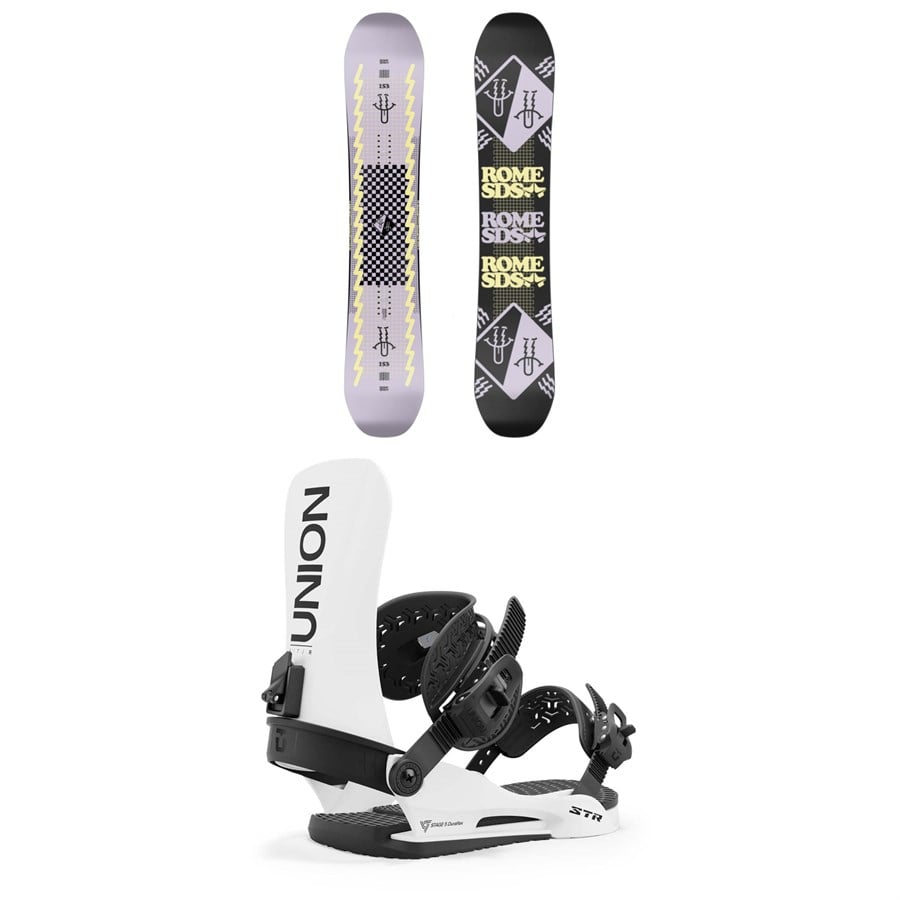 Rome Artifact Snowboard + Union STR Snowboard Bindings