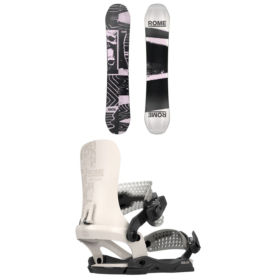 Rome Boneless Snowboard + Brass AW Snowboard Bindings - Women's 2026