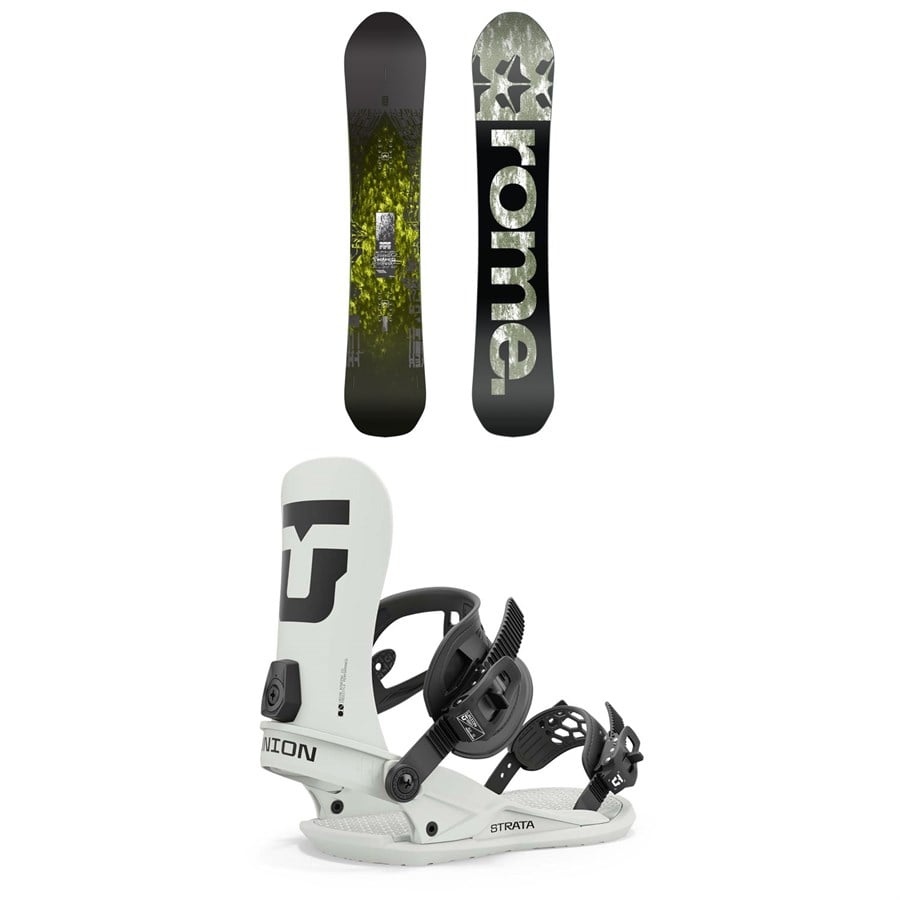 Rome Freaker Snowboard 2024 + Union Strata Snowboard Bindings 2025