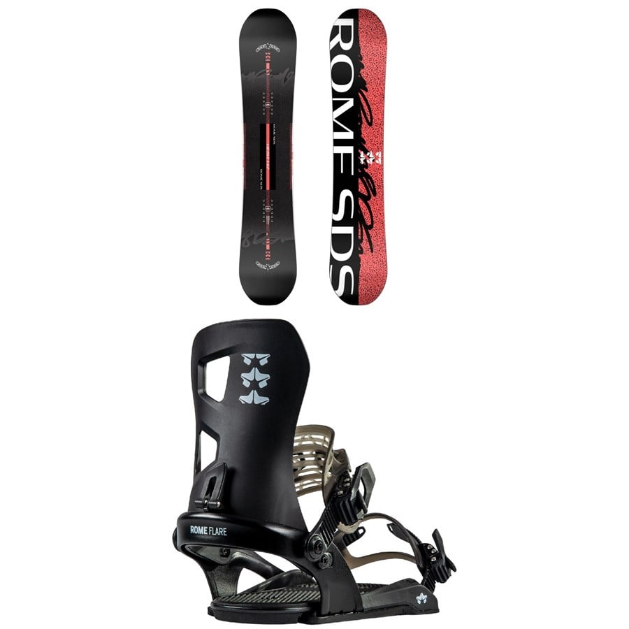 Rome Heist Snowboard + Flare Snowboard Bindings - Women's
