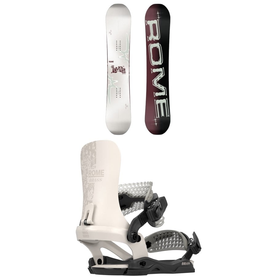Rome Hype Snowboard + Brass AW Snowboard Bindings - Women's 2026
