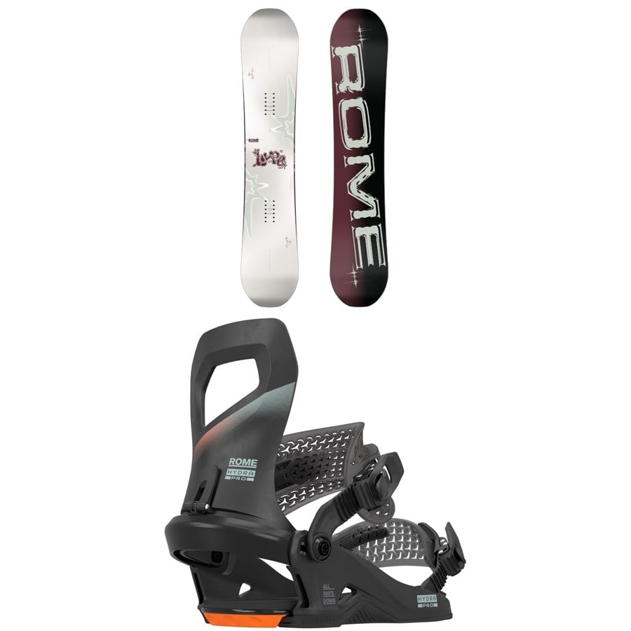 Rome Hype Snowboard + Hydra Pro HW Snowboard Bindings - Women's 2026