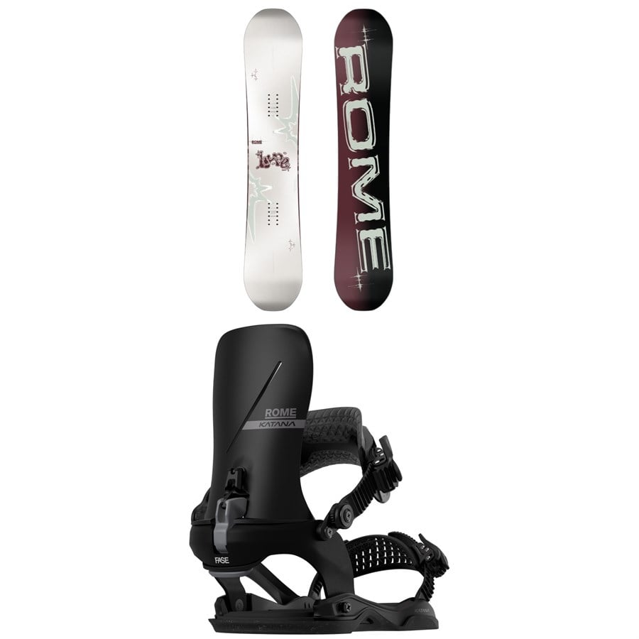 Rome Hype Snowboard + Katana AW FASE Snowboard Bindings - Women's 2026