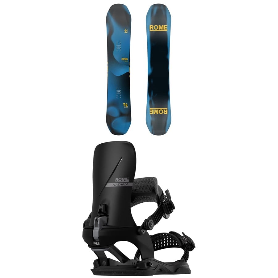 Rome Mechanic Snowboard + Katana AW FASE Snowboard Bindings 2026