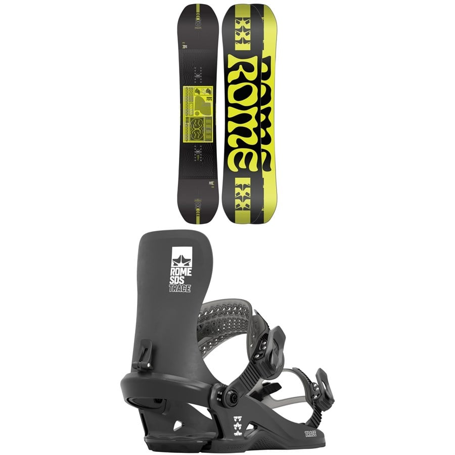 Rome Mechanic Snowboard + Rome Trace Snowboard Bindings
