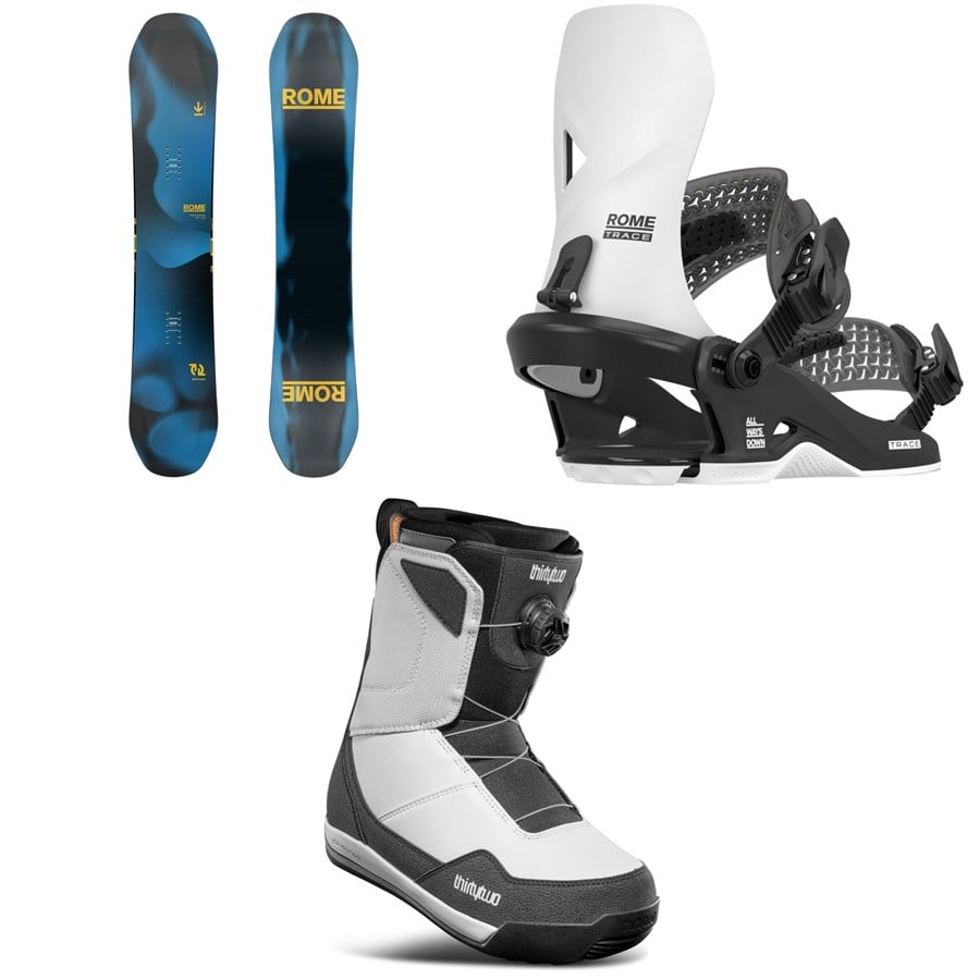 Rome Mechanic Snowboard + Trace HW Snowboard Bindings + thirtytwo Shifty Boa Snowboard Boots 2026