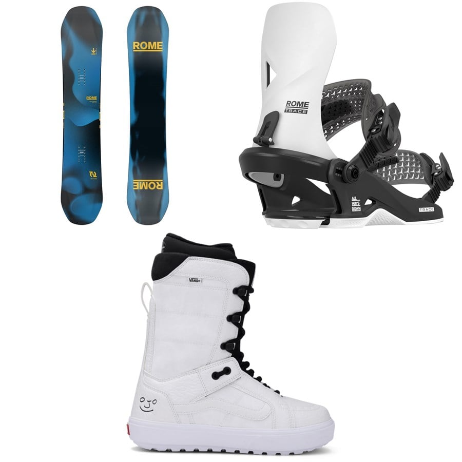 Rome Mechanic Snowboard + Trace HW Snowboard Bindings + Vans Hi Standard OG Snowboard Boots 2026