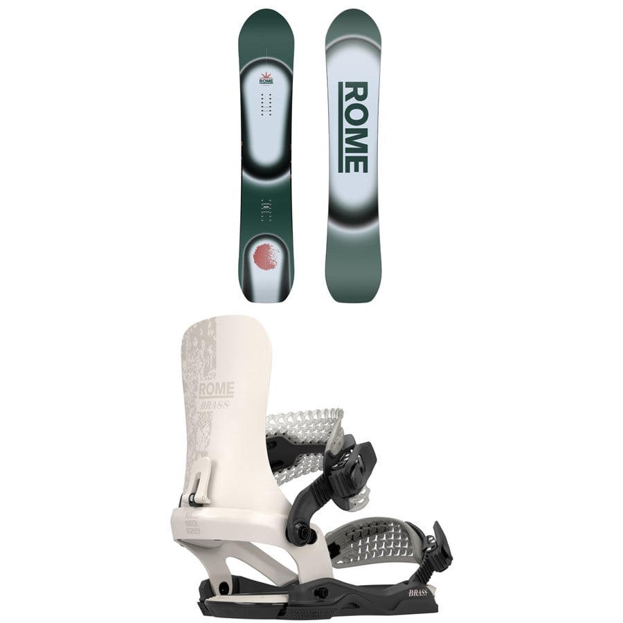 Rome Muse Snowboard + Brass AW Snowboard Bindings - Women's 2026